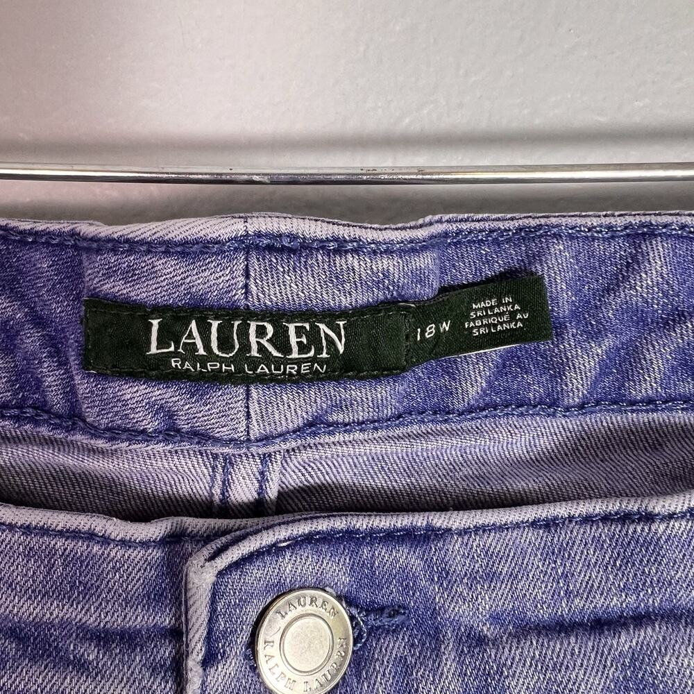 Lauren Ralph Lauren Women's Plus Sz 18 Ankle Jeans Embroidered Denim Straight - Picture 5 of 11